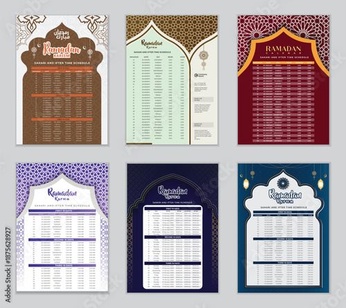 Ramadan kareem calendar . Ramadan Kareem Planner. Iftar and Prayer timetable. 
