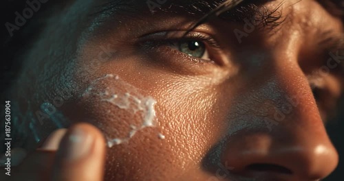 Skincare mockup routine for smooth skin texture