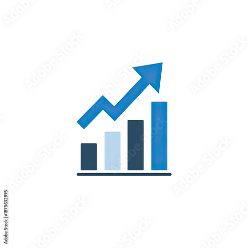 A stylized upward graph with a blue arrow, depicting growth and positive trends on a black background Free Download A stylized upward graph with a blue arrow, depicting growth and positive trends on a black background - GFXLoad