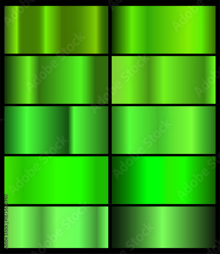 Mega collection of green gradients for eco backgrounds, cover, frame, ribbon, banner, abel, flyer, card...