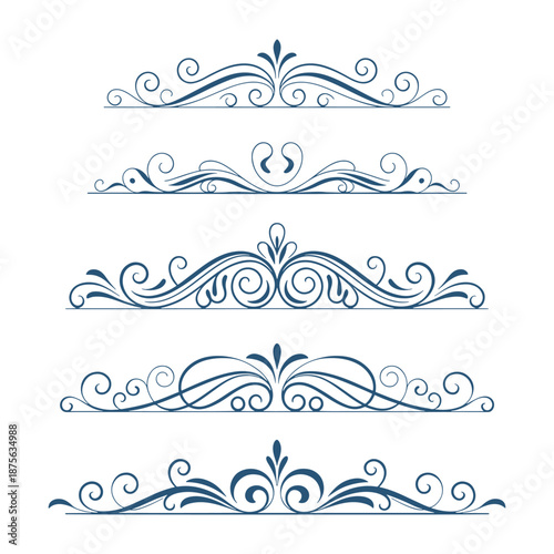 Elegant vector borders with ornate designs