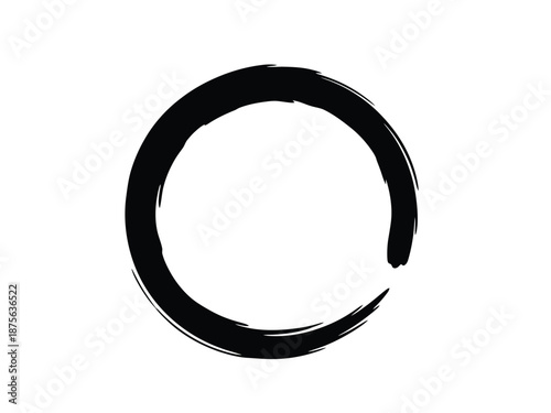 Zen Circle Brush Stroke Symbol of Enlightenment.