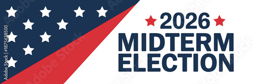 2026 Midterm Election Graphic with Stars and Stripes