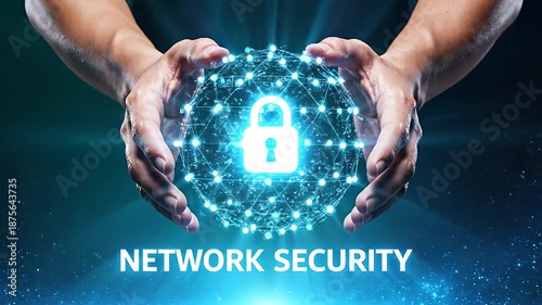 Network Security 4K Video Protecting Your Digital Assets with a Secure Data Concept
