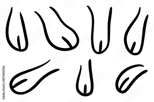 tongue drawing vector silhouette
