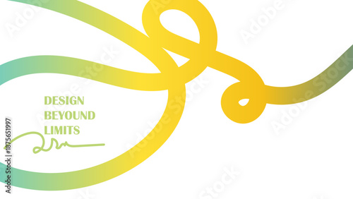 Abstract Color Gradient Shape Waves. Line Vector Color Pattern on a Black Background. An Abstract Wavy Rainbow Ribbon.. 