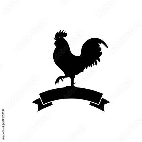 Cockerel on Banner Car Emblem
