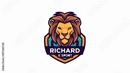 Fierce lion emblem with "RICHARD E SPORT" text, set against white