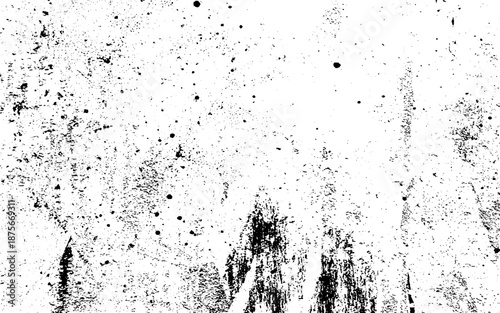 The explosion of black powder on white background.