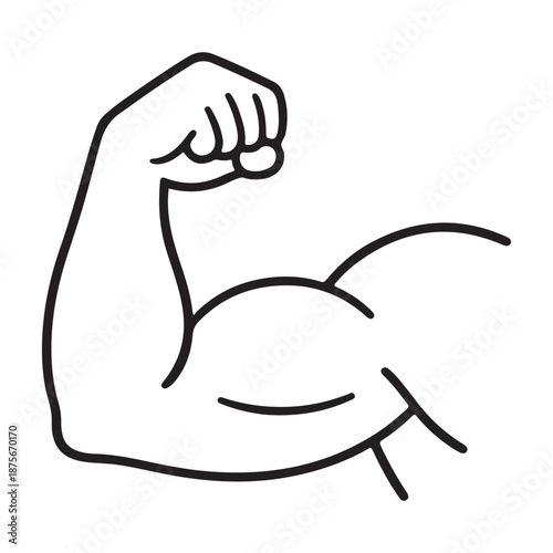 Strong Hand and Arm Muscle Outline Vector Symbol