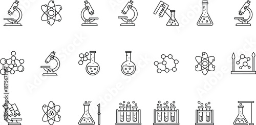 Diverse collection of minimalist outline avatar icons representing various professions and social roles. Ideal for user profiles, team directories, and modern digital interfaces