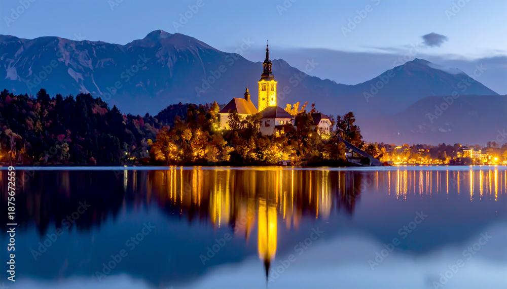 Fototapeta premium Insel im See 