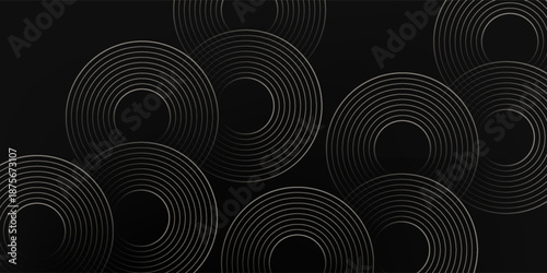 dark brown background with golden circles. modern background. vector illustration. eps 10