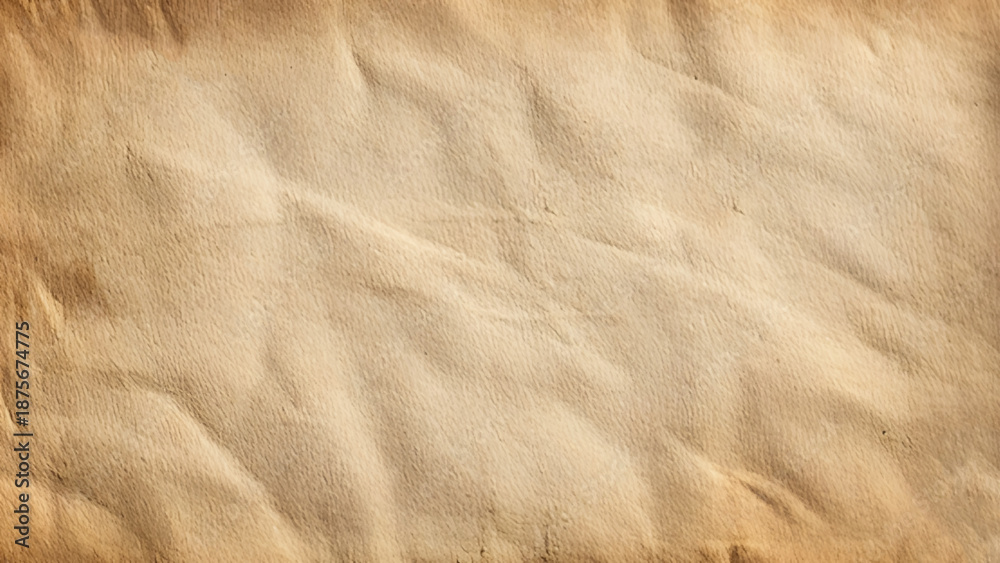 Obraz premium closeup of blank antique brown crumple paper texture pattern background.