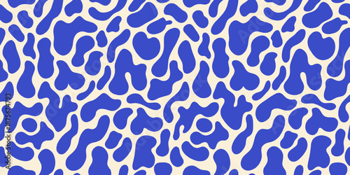 blue and white abstract animal print pattern