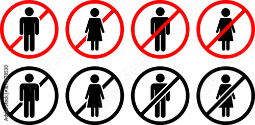 no man woman or gender symbol icons