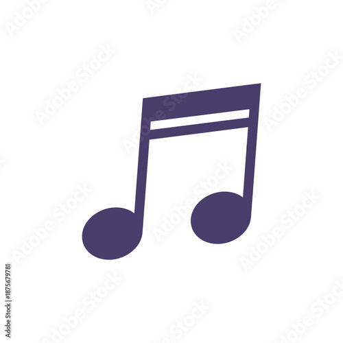 Music notes, song, melody or tune flat vector icon for musical app isolated on transparent background 