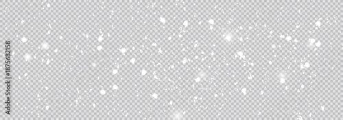 Abstract winter background from snowflakes blown by the wind on a white checkered background. Snow Snowfall, blizzard, winter. Falling snowflakes.  background 