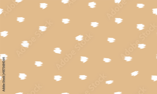 Deer animal fur pattern. White spotted texture in beige tones inspired by forest wildlife. Seamless background.