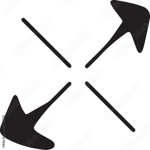 Arrow Icon: A modern, minimalist icon featuring four arrows pointing outwards from a central focal point, suggesting expansion or direction.