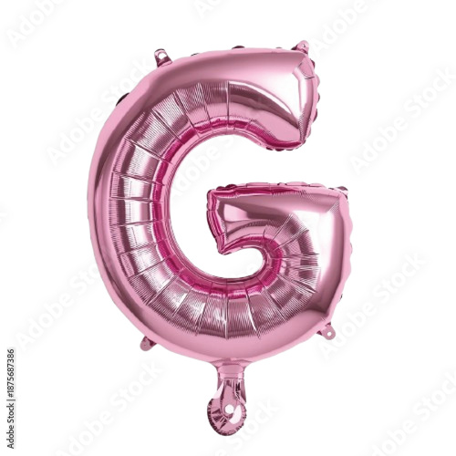 pink foil balloon letter G