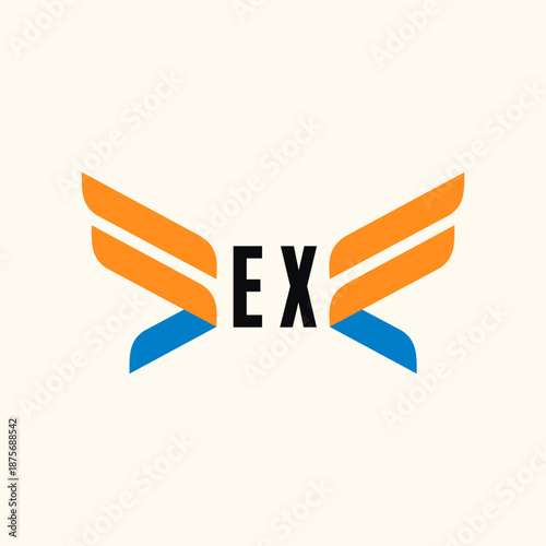 EX Initials Logo Business Template Vector icon