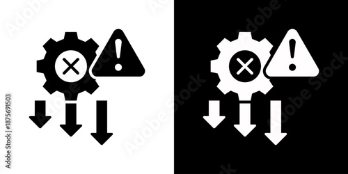 Error Icon Set Vector Collection Style Glyph Isolated In Black And White