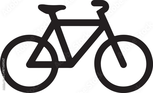 Black and White Bicycle Icon Keywords: bicycle, bike, cycle, transportation, transport, vehicle