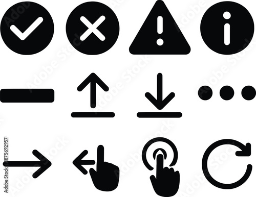 Copilot UI Icons for Navigation and Interaction in Digital Environments
