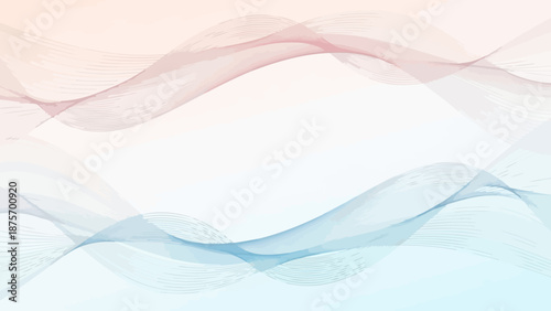 Soft Watercolor Waves in Pastel Hues.