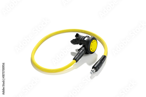 Scuba diving octopus isolated on white background    