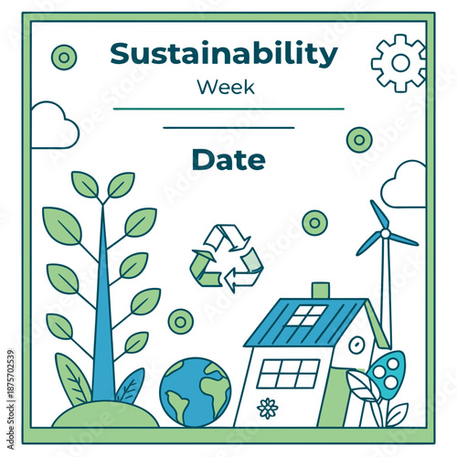 ecology concept with green planet