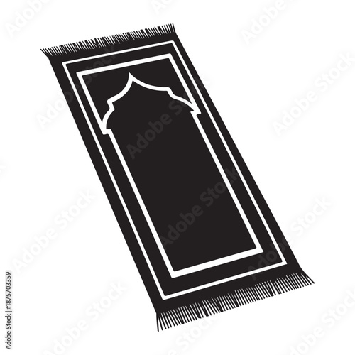 Folded Islamic Prayer Rug Representing Daily Worship And Faith