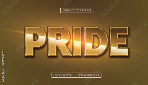 Pride text effect with light style