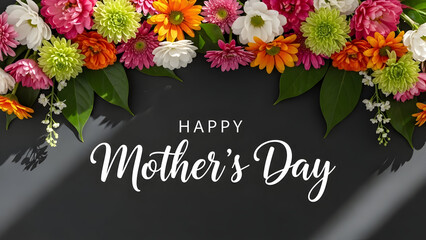 Vibrant flowers celebrate mother's day with love and joy