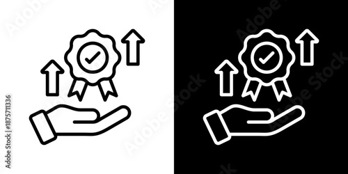 Quality Service Icon Set Vector Collection Style Line Isolated In Black And White