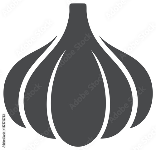 Garlic Glyph Icon, Vegetable, Cooking Ingredient, Flavor Enhancer, Food Element, Kitchen Icon
