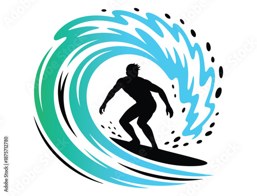 silhouette of person surfing big waves