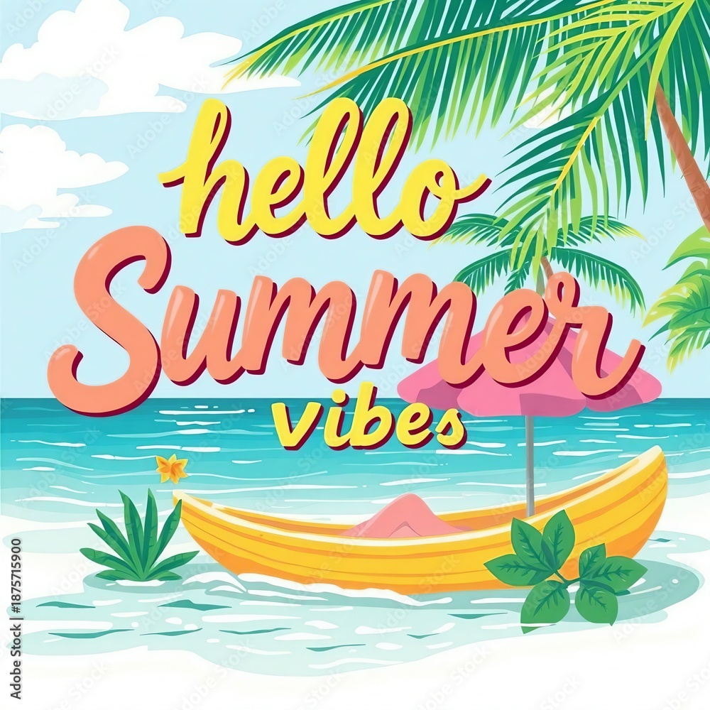 Obraz premium Greeting summer vibes