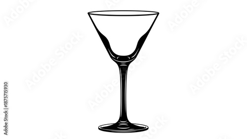 Black and White Martini Glass.