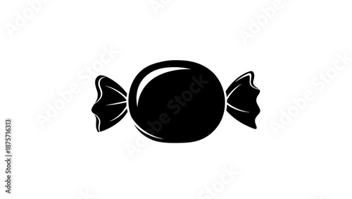 Black Candy Illustration Isolated White.