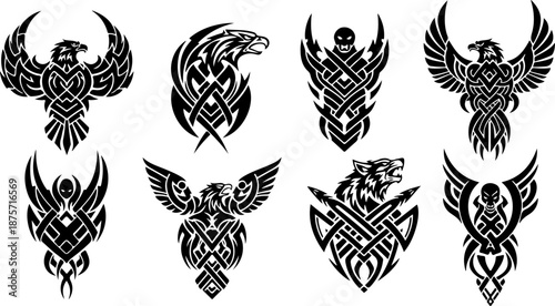 Tribal Tattoo Symbol Collection Set