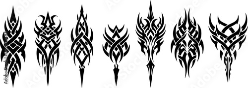 Tribal Tattoo Symbol Collection Set
