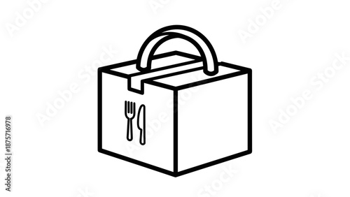 Lunch Box with Utensils.