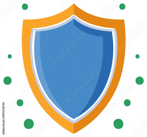 Security shield icon illustration representing protection defense and immunity from virus or digital attack