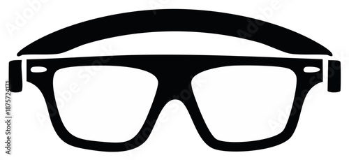 Bold Square Sunglasses Illustration Classic Eyewear Fashion Accessory