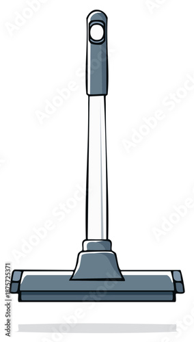 Blue Squeegee with Handle for Cleaning, Hygiene Tool for Surface Washing, Window Cleaning Tool