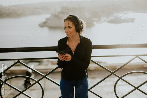 Woman exercises in Malta ne...