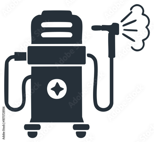 Vapor steam cleaner icon for deep cleaning and sanitizing