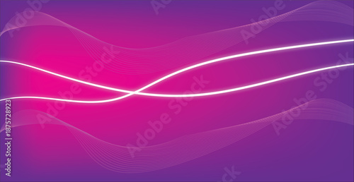 Abstract Pink and Purple Glow Wave Backdrop for Digital Marketing